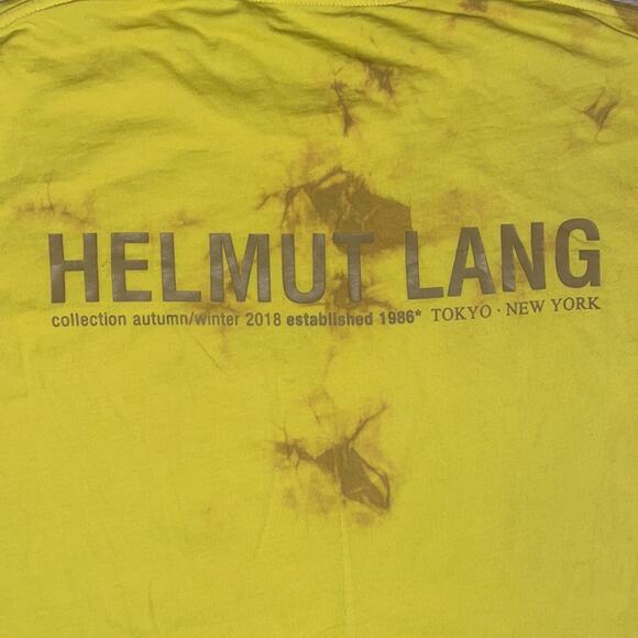 Helmut Lang tie dye cropped yellow T-shirt - Picture 3 of 5